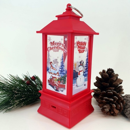 Рождественский фонарь с подвеской 19см (пикап)